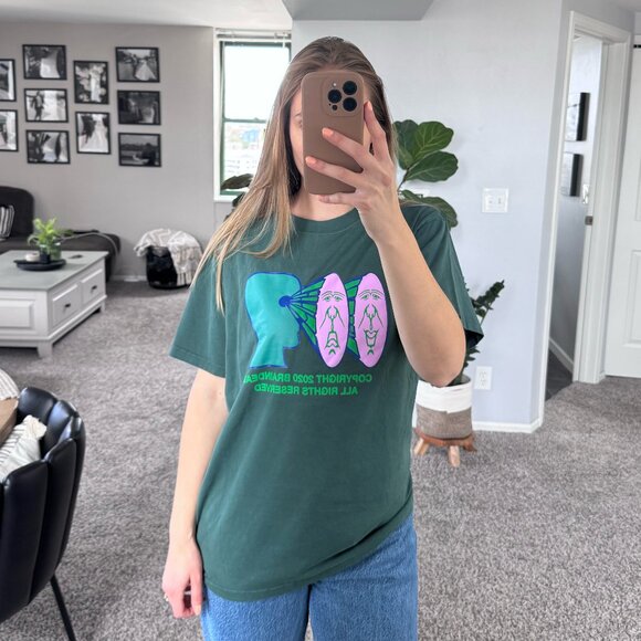 Brain Dead Brain Vision Forest Green T-shirt, Size S (unisex) - Picture 2 of 7